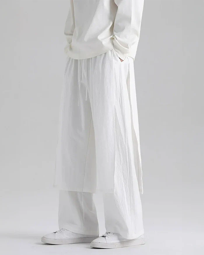 White hakama pants ’Yotsu’ - TECHWEAR STORM™