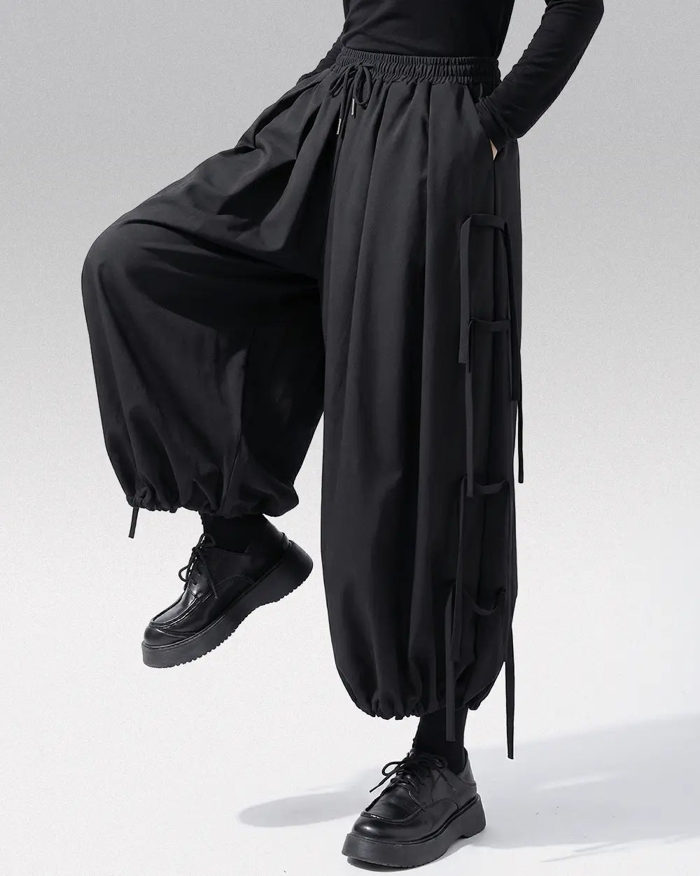 Wide legged pants women ’Gamata’ - black / One Size