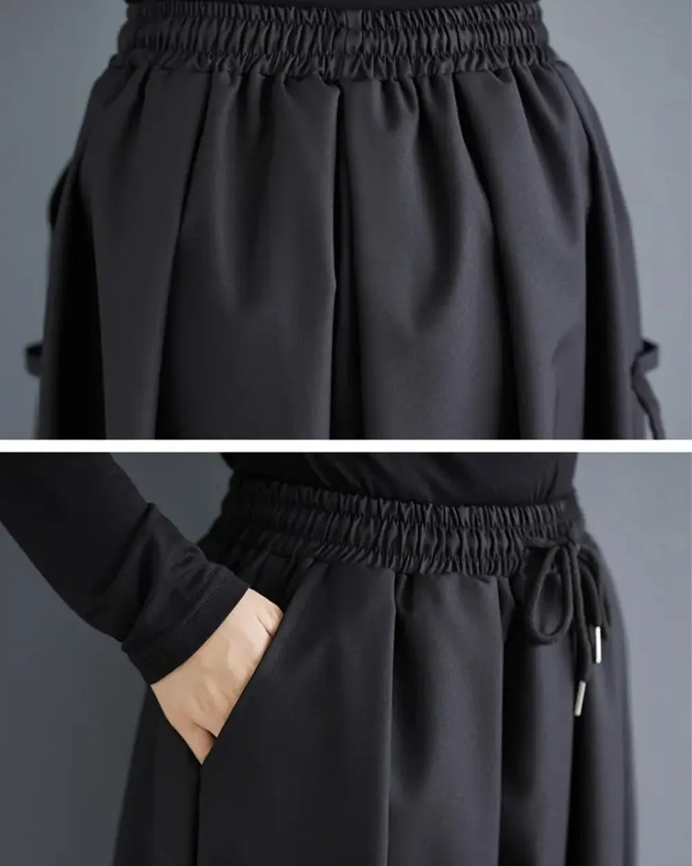 Wide legged pants women ’Gamata’ - black / One Size