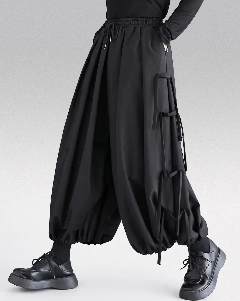 Wide legged pants women ’Gamata’ - black / One Size