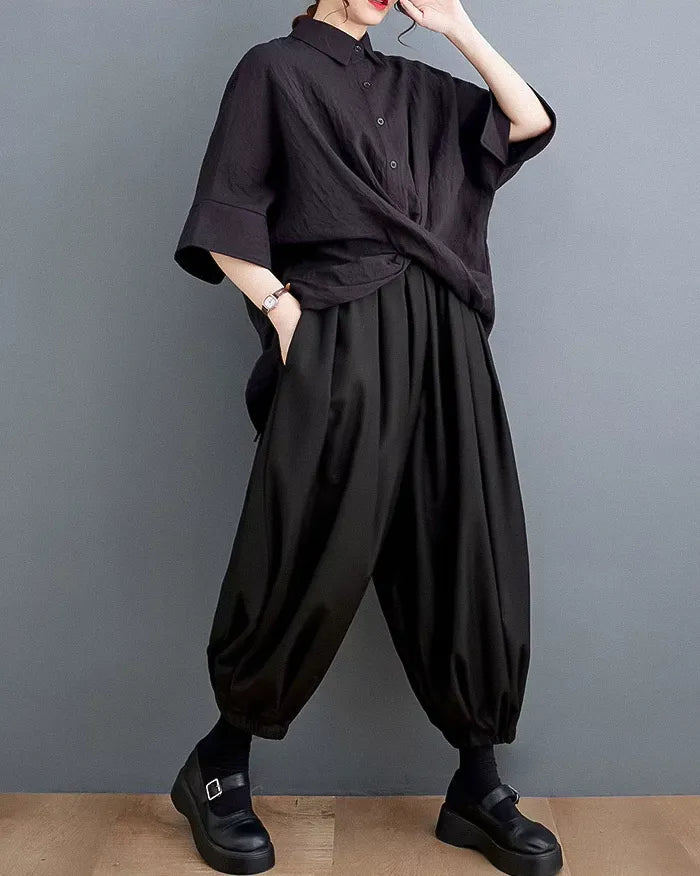 Wide legged pants women ’Gamata’ - TECHWEAR STORM™