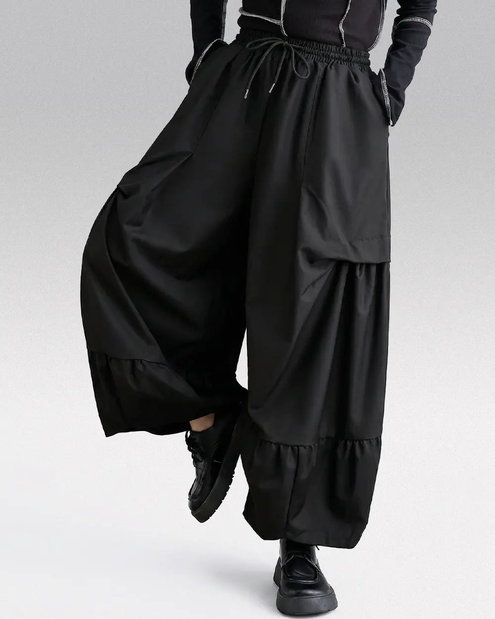 Wide legs pants for women ’Fukuchi’ - One Size