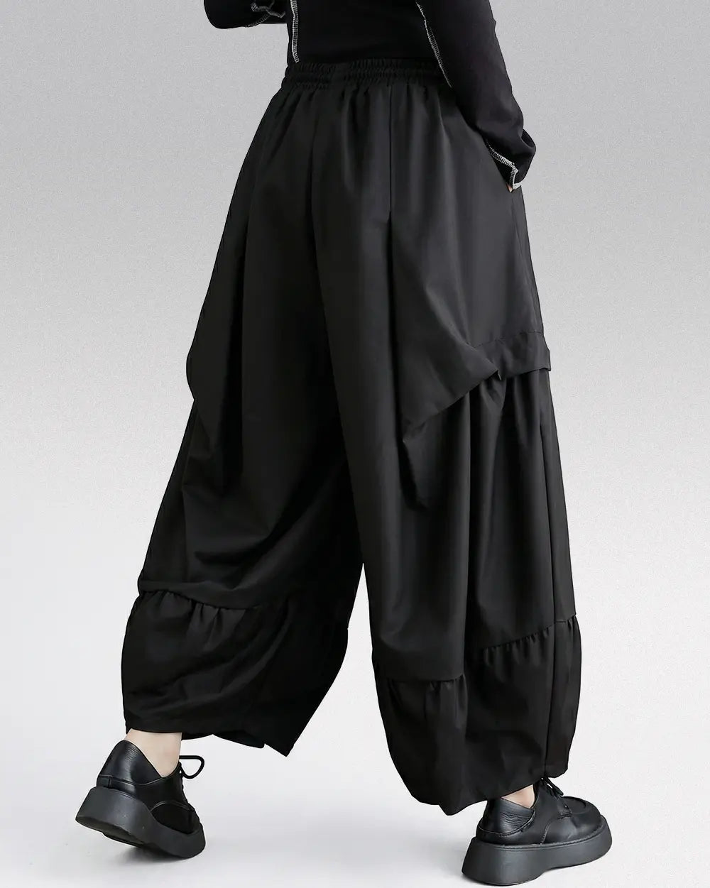 Wide legs pants for women ’Fukuchi’ - One Size