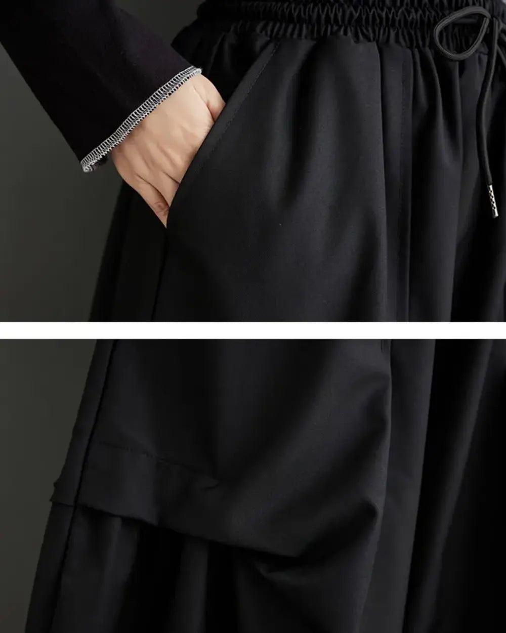 Wide legs pants for women ’Fukuchi’ - One Size