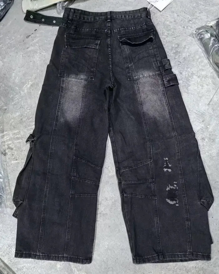 Y2k aesthetic jeans ’Hakusan’