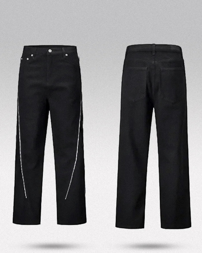 Y2k black jeans ’Chiota’ - TECHWEAR STORM™