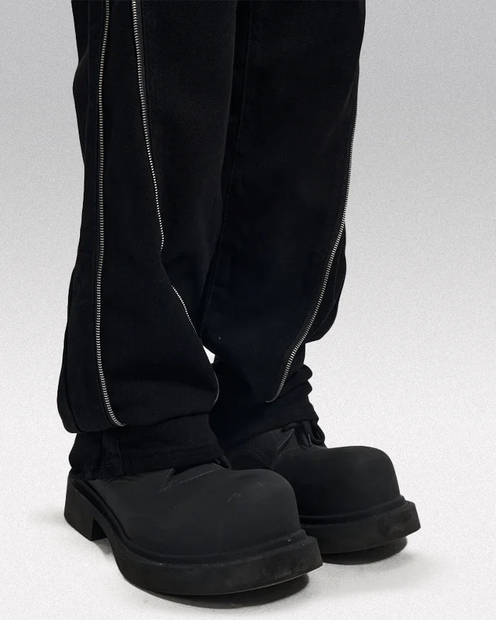 Y2k black jeans ’Chiota’ - TECHWEAR STORM™