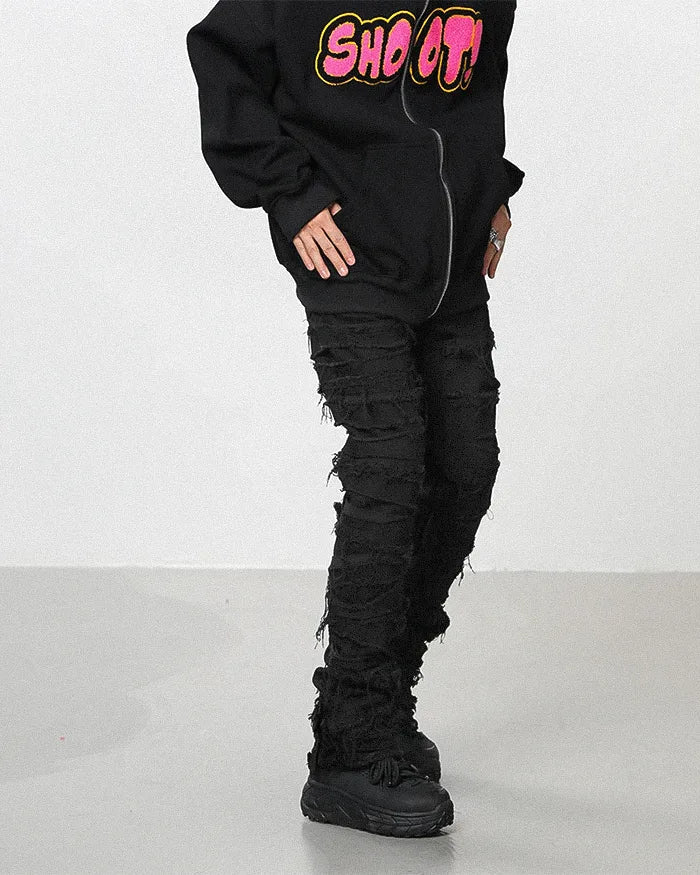 Y2k black jeans men ’Kitaiba’ - TECHWEAR STORM™