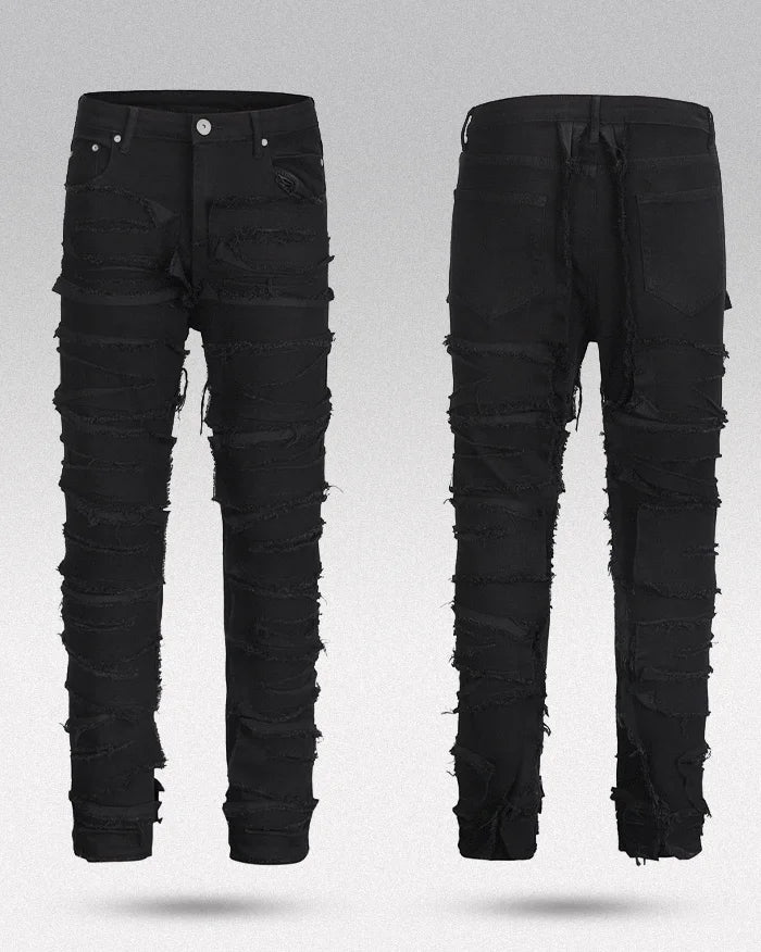 Y2k black jeans men ’Kitaiba’ - TECHWEAR STORM™