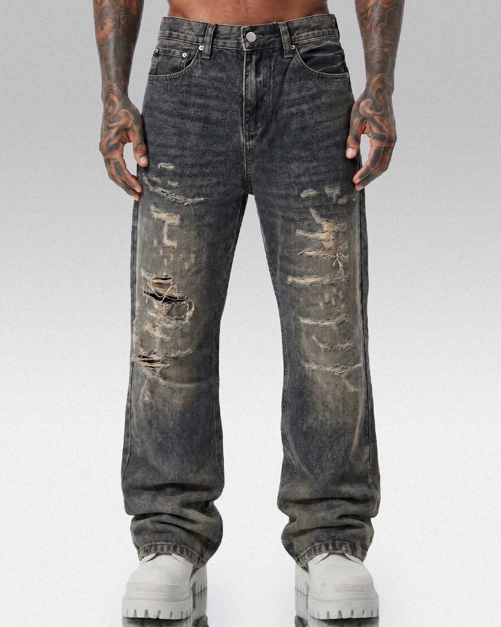Y2k distressed jeans ’Kaga’ - S