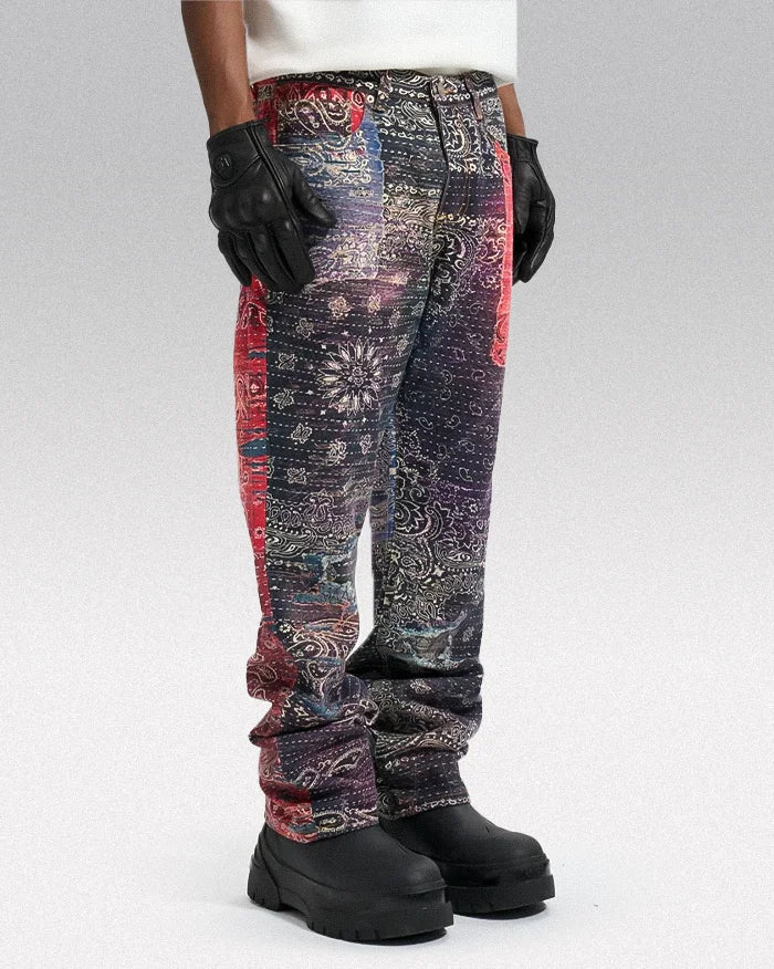 y2k graphic jeans mens ’Kunato’ - TECHWEAR STORM™