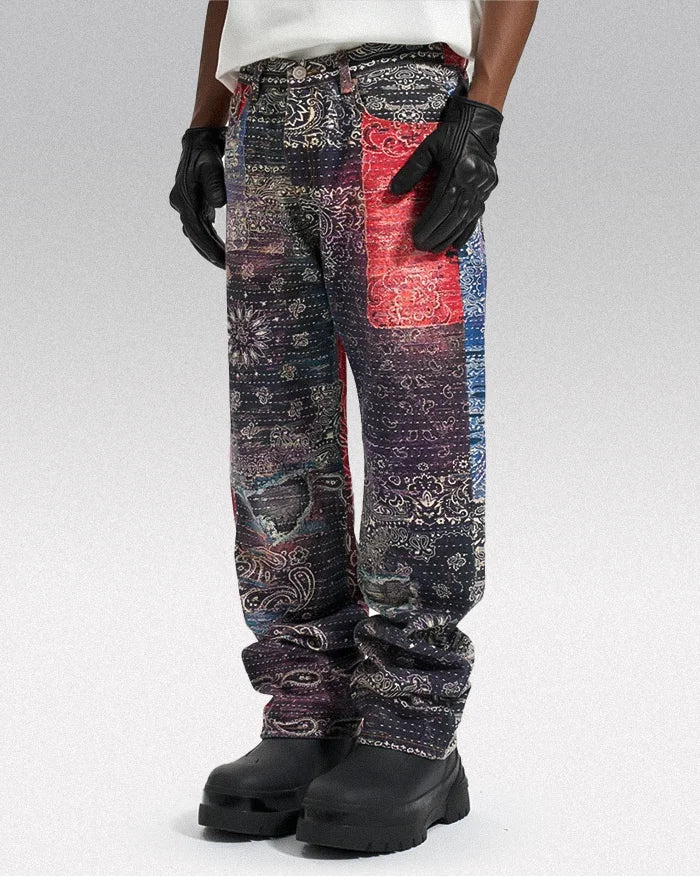 y2k graphic jeans mens ’Kunato’ - TECHWEAR STORM™