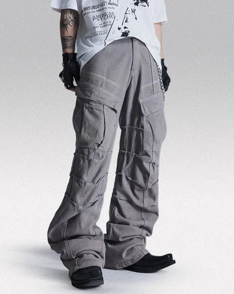 パンツ Fireman Pants Silver CYBER TECH Y2K Y3K y2k-grey-jeans-tsuchi-m-