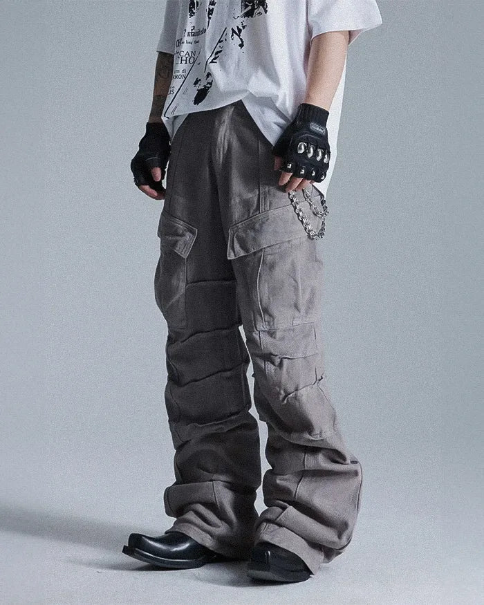 Y2k grey jeans ’Tsuchi’ - TECHWEAR STORM™