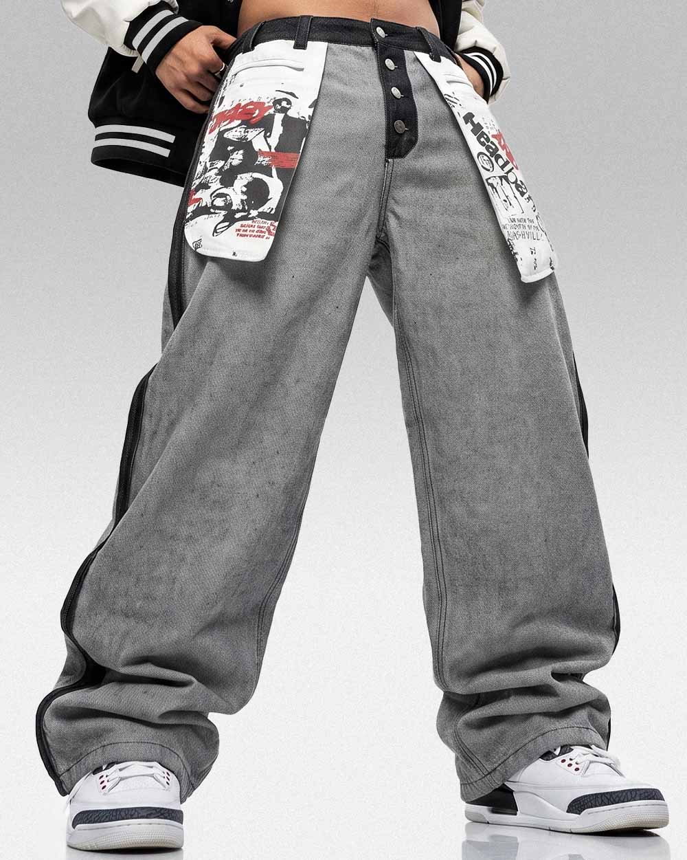 Y2k hip hop jeans ’Kamaishi’ - S