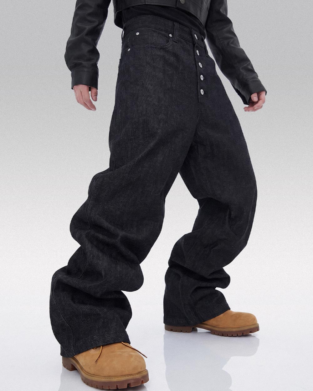 Y2k jeans for men ’Soo’ - Black / M