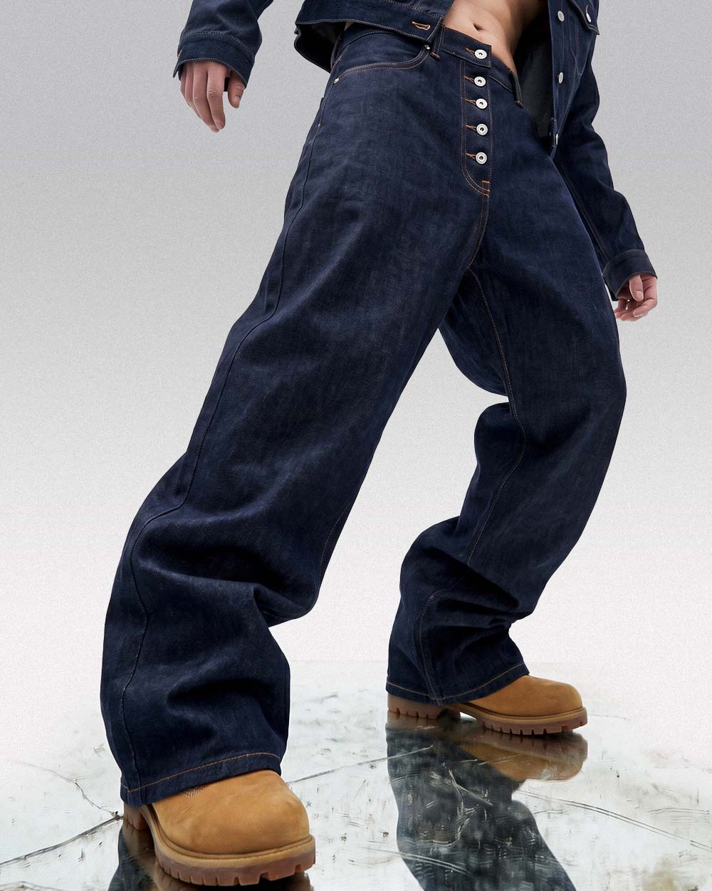 Y2k jeans for men ’Soo’ - Blue / M