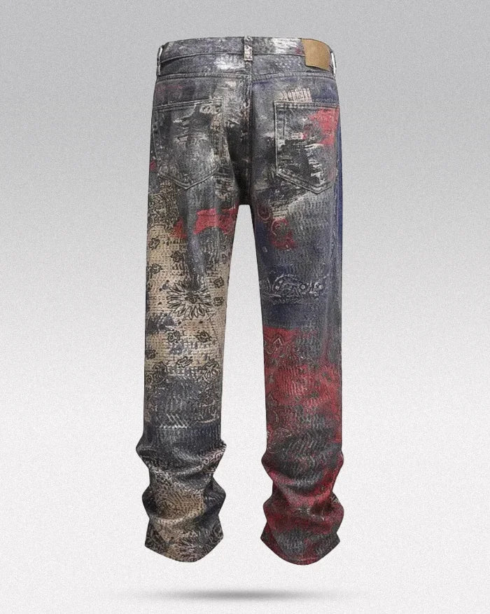 Y2k printed jeans ’Ryu’ - TECHWEAR STORM™