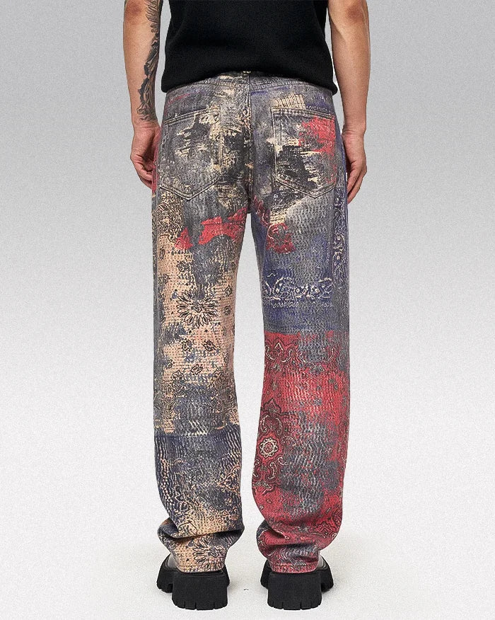 Y2k printed jeans ’Ryu’ - TECHWEAR STORM™