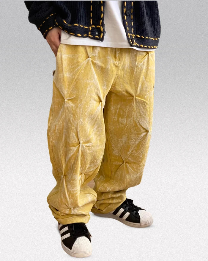 Yellow baggy jeans ’Teyaba’ - TECHWEAR STORM™