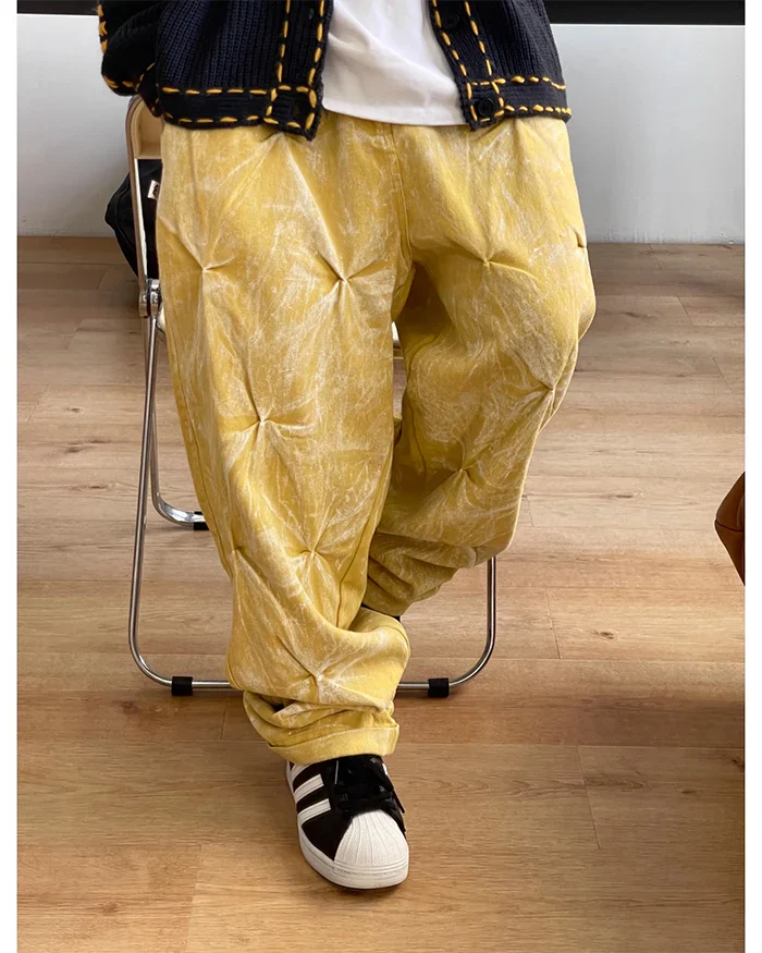 Yellow baggy jeans ’Teyaba’ - TECHWEAR STORM™